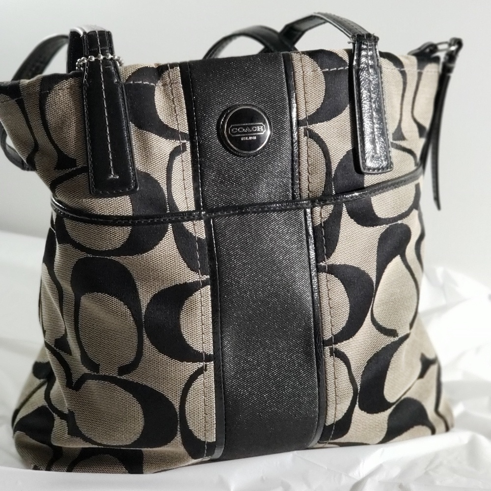 Coach Stripe Shoulder Bag